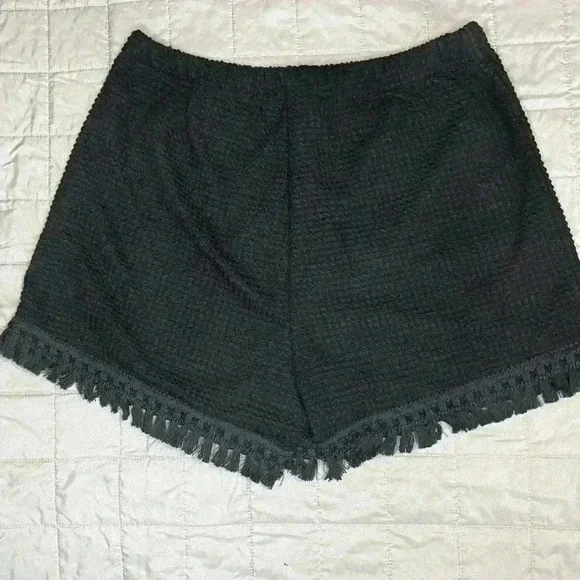 SHEIN Set Lune Tank Top And Fringe Trim Shorts Color Black Size Large - Picture 8 of 9